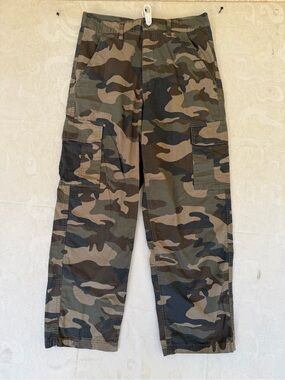 Camo Men Cargo Pants - Green & Brown Camouflage